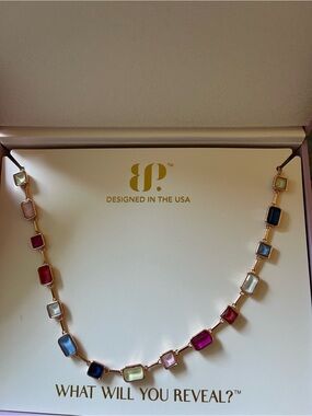 Bomb party summer jewel candy Necklace Tokyo pop on rose gold